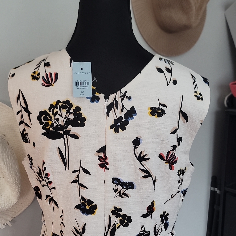 Ann Taylor White Floral Midi Dress - Picture 6 of 8